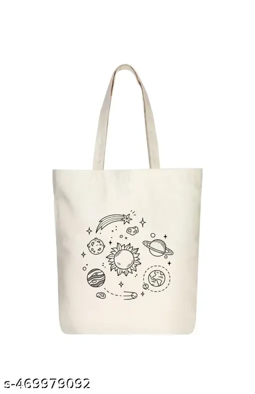 Amazing printed ecofriendly zipper cotton canvas tote bag for women