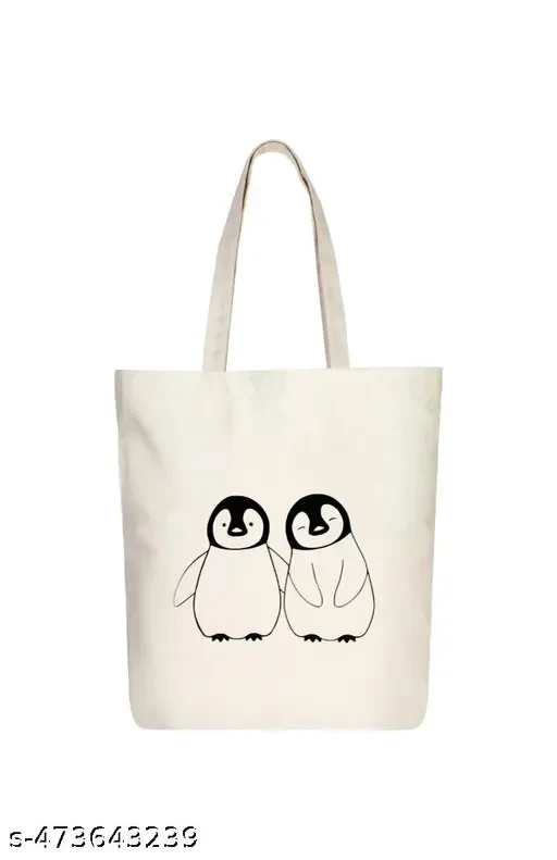 Trending ecofriendly cotton canvas tote bag premium casual white printed unisex